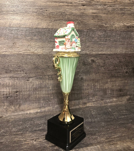 Gingerbread House Decorating Trophy Cookie Bake Off Ugly Sweater Contest Family Christmas Trophy Winner Christmas Decor Holiday Decor