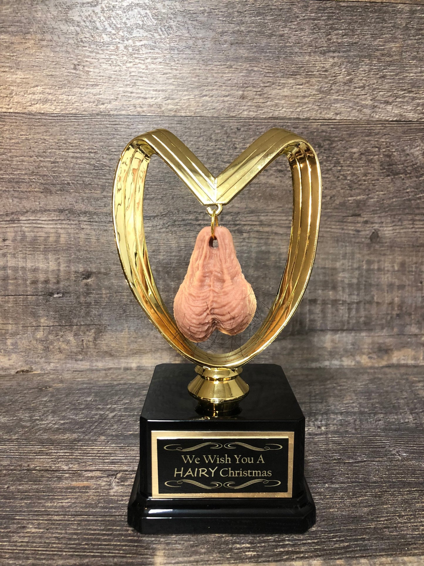 HAIRY Christmas Funny Testicle Trophy Adult Humor Gag Gift You Suck HAIRY Balls Fantasy Football Loser Trophy Last Place FFL Sacko Trophy