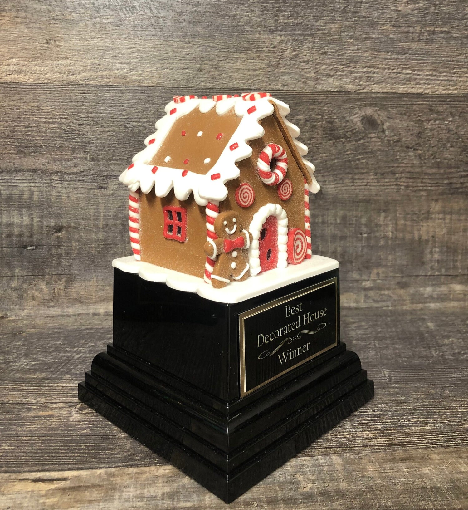 Gingerbread House Cookie Decorating Champion Bake Off Trophy 10" Med Size Ugly Sweater Trophy Christmas Holiday Party Santa Christmas Decor