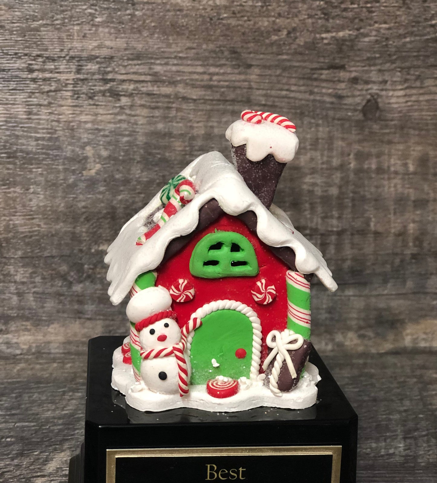 Gingerbread House Cookie Bake Off Trophy Ugly Sweater Trophy Contest Award Winner Christmas Cookie Decorating Holiday Party Snowman Decor