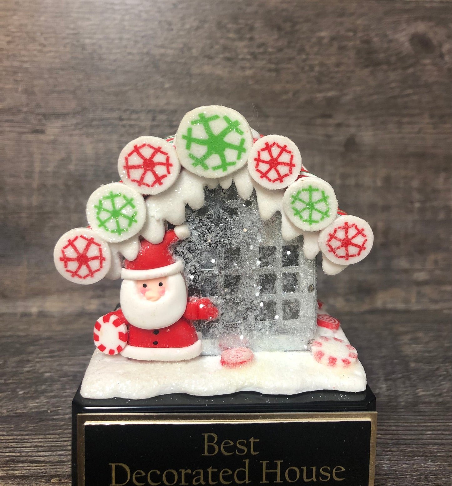 Gingerbread House Cookie Bake Off Trophy Mid Size Galvanized Metal House Ugly Sweater Trophy Christmas Cookie Gingerbread Christmas Decor