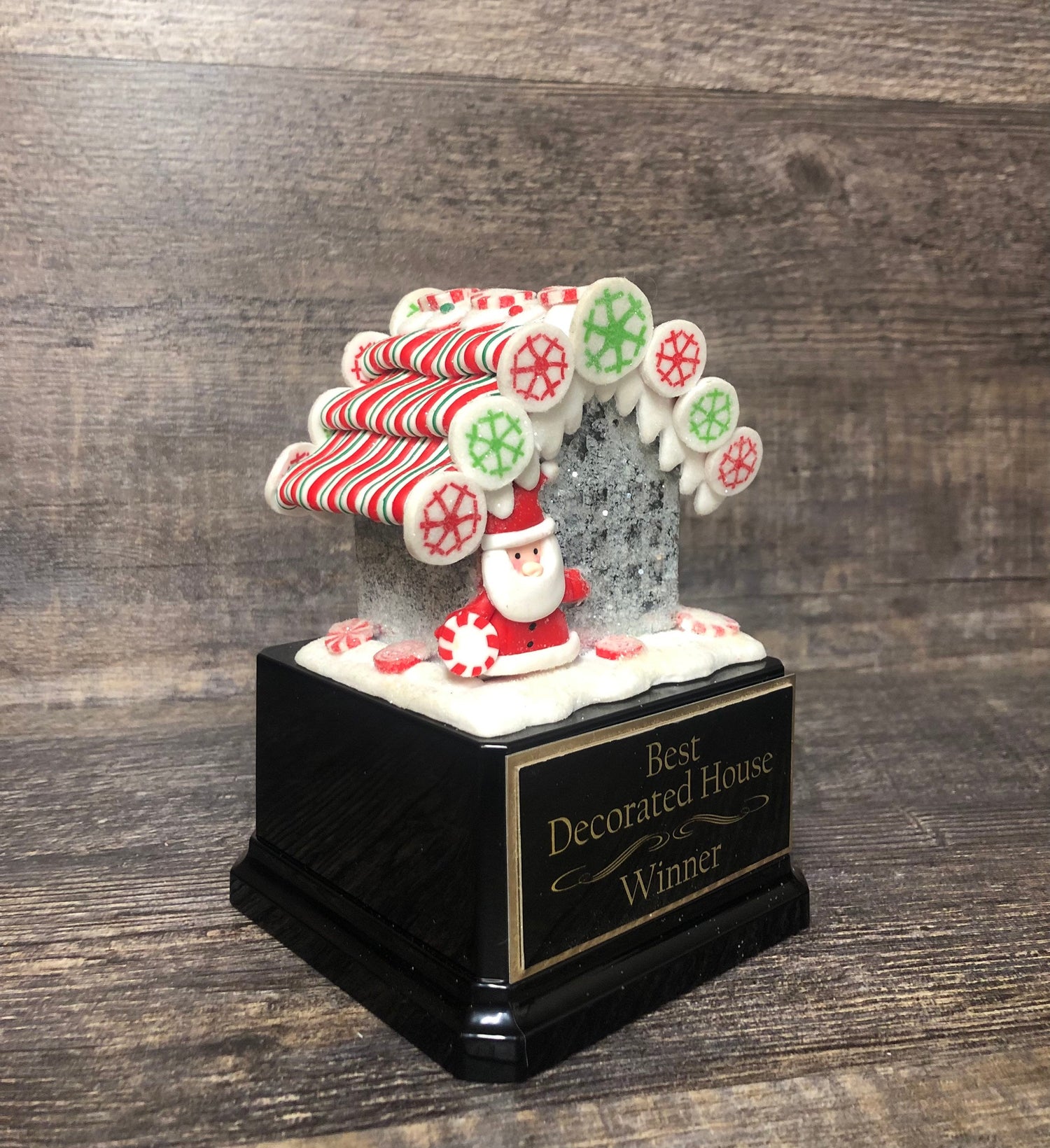 Gingerbread House Cookie Bake Off Trophy Mid Size Galvanized Metal House Ugly Sweater Trophy Christmas Cookie Gingerbread Christmas Decor