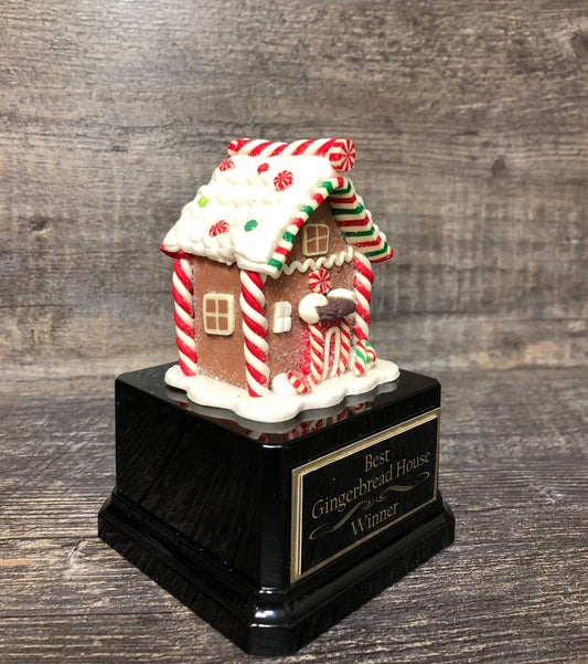 Gingerbread House Christmas Cookie Decorating Champion Bake Off Competition Trophy Ugly Sweater Trophy Contest Award Winner Christmas Decor