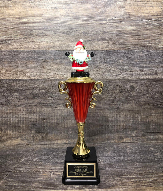Christmas Santa Trophy Trivia Night Trophy Gingerbread Decorating Cookie Bake Off Trophy Ugly Sweater Contest Trophy Santa Christmas Decor