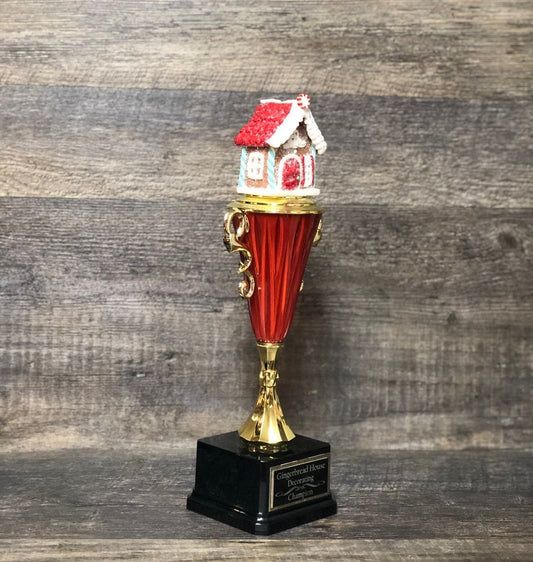 Gingerbread Decorating Trophy Cookie Bake Off Ugliest Ugly Sweater Contest Family Christmas Trophy Winner Christmas Decor Holiday Decor