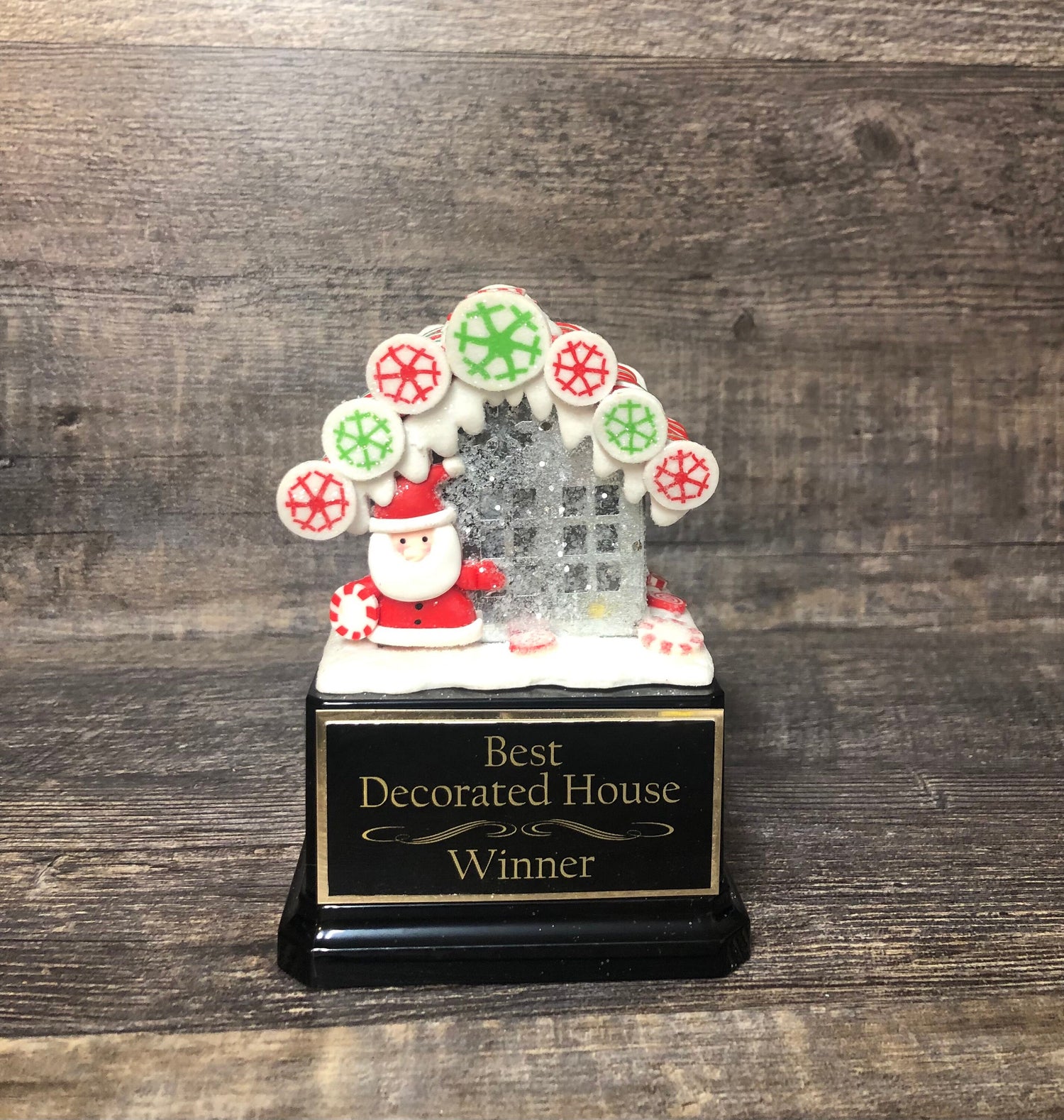 Gingerbread House Cookie Bake Off Trophy Mid Size Galvanized Metal House Ugly Sweater Trophy Christmas Cookie Gingerbread Christmas Decor