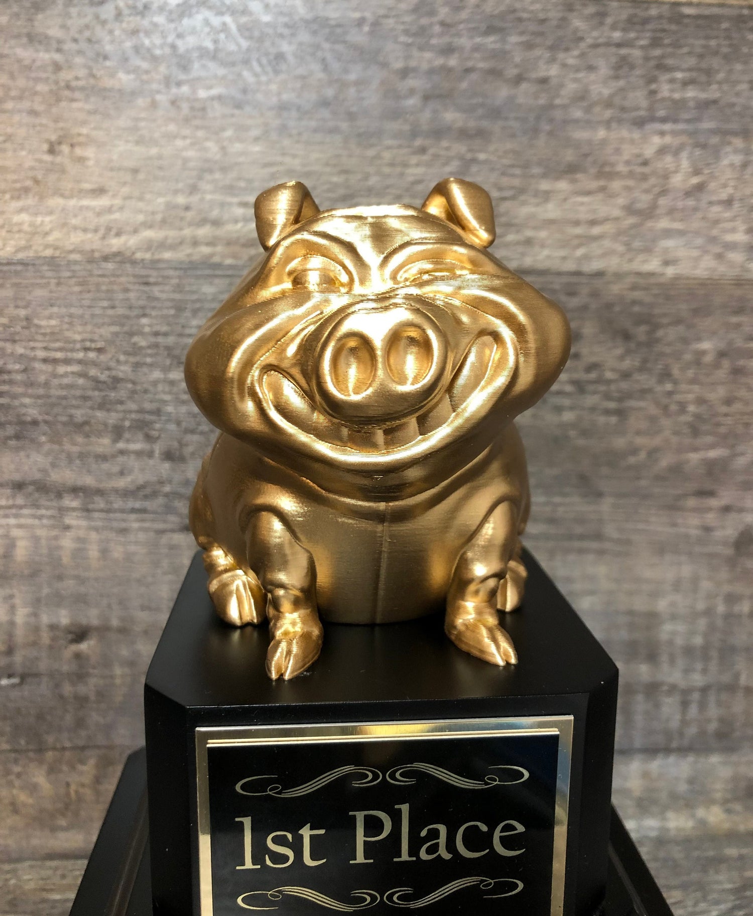 Fantasy Football League Trophy Pig Skin Trophy Award Perpetual FFL Trophy 10.5" Champion / Loser Trophy Football League Sports Award Winner