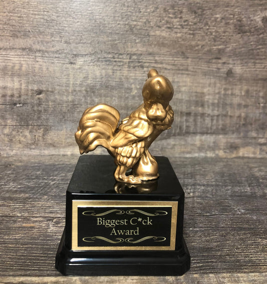 Funny Rooster / Cock Trophy Mature LOSER Sacko Trophy FFL Last Place Biggest Cock Award Penis Trophy You're A Dick Dickhead