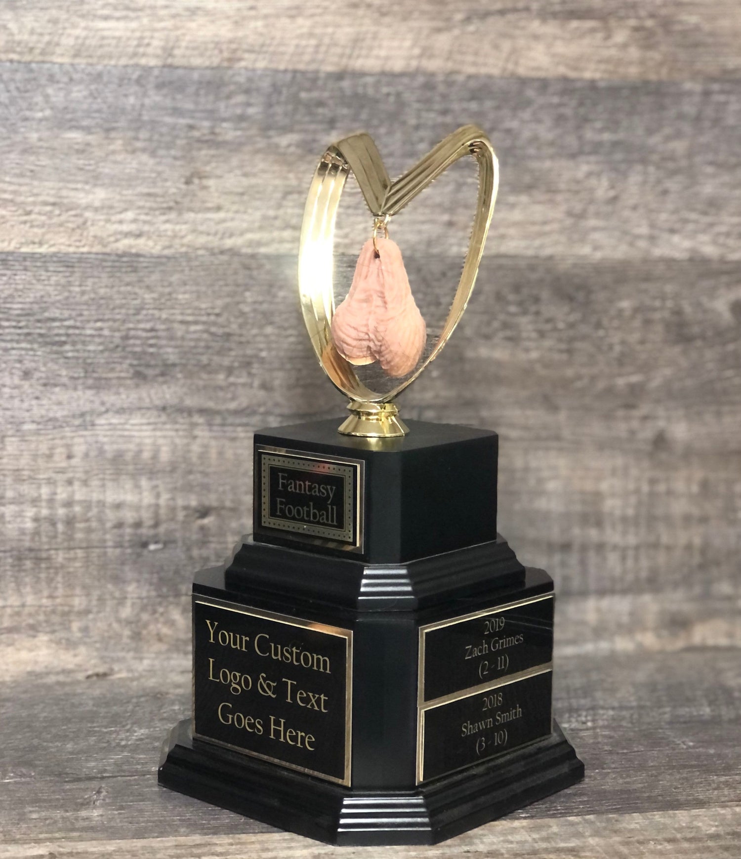 HAIRY Balls Fantasy Football Loser Trophy Perpetual You Suck Last Place FFL Sacko Trophy You've Got Balls Funny Trophy Adult Humor Testicle