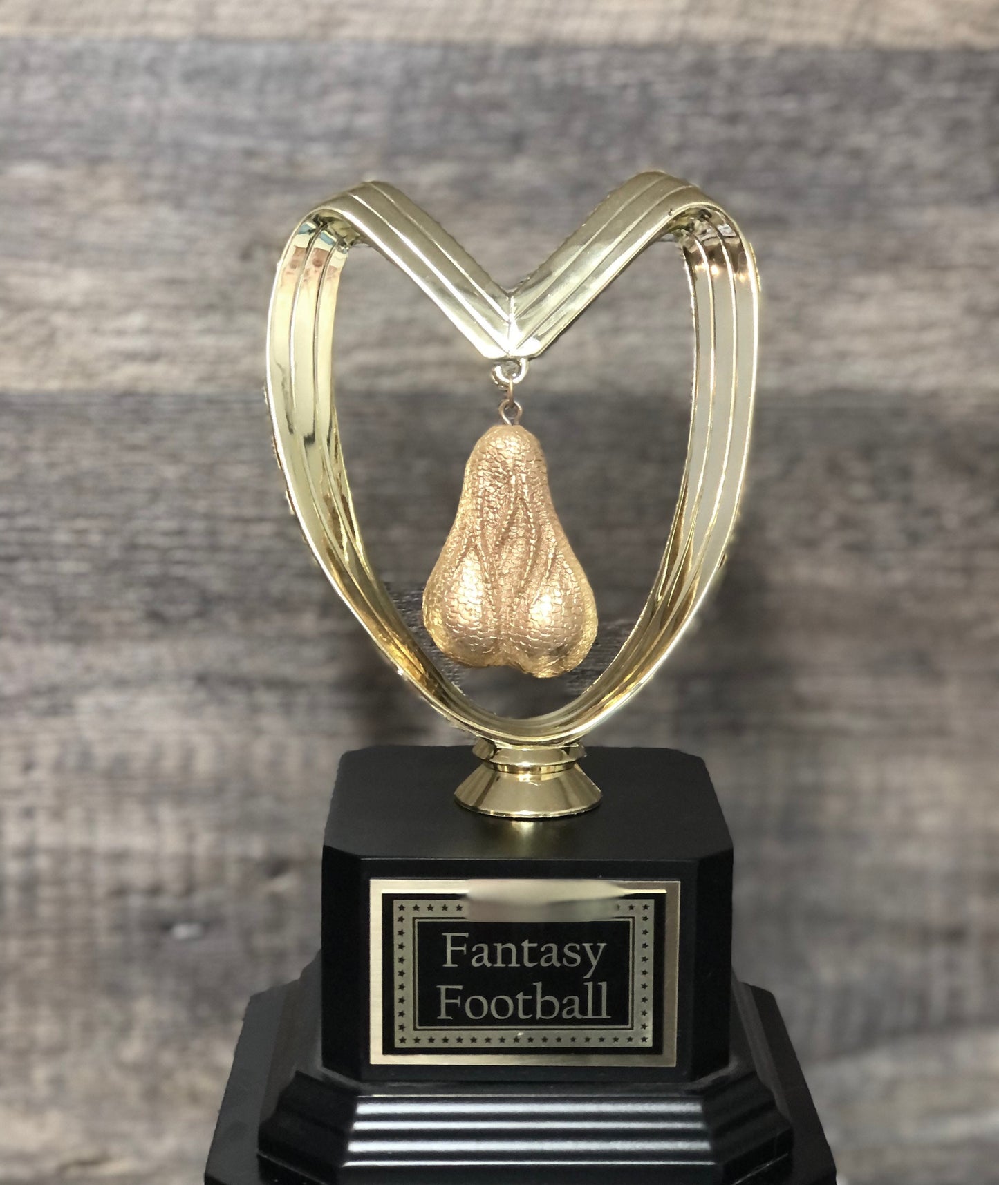 Soccer Trophy GOLDEN Balls Testicle Trophy Loser Perpetual You Suck Last Place You've Got Balls Funny Trophy Adult Humor Guy's Weekend
