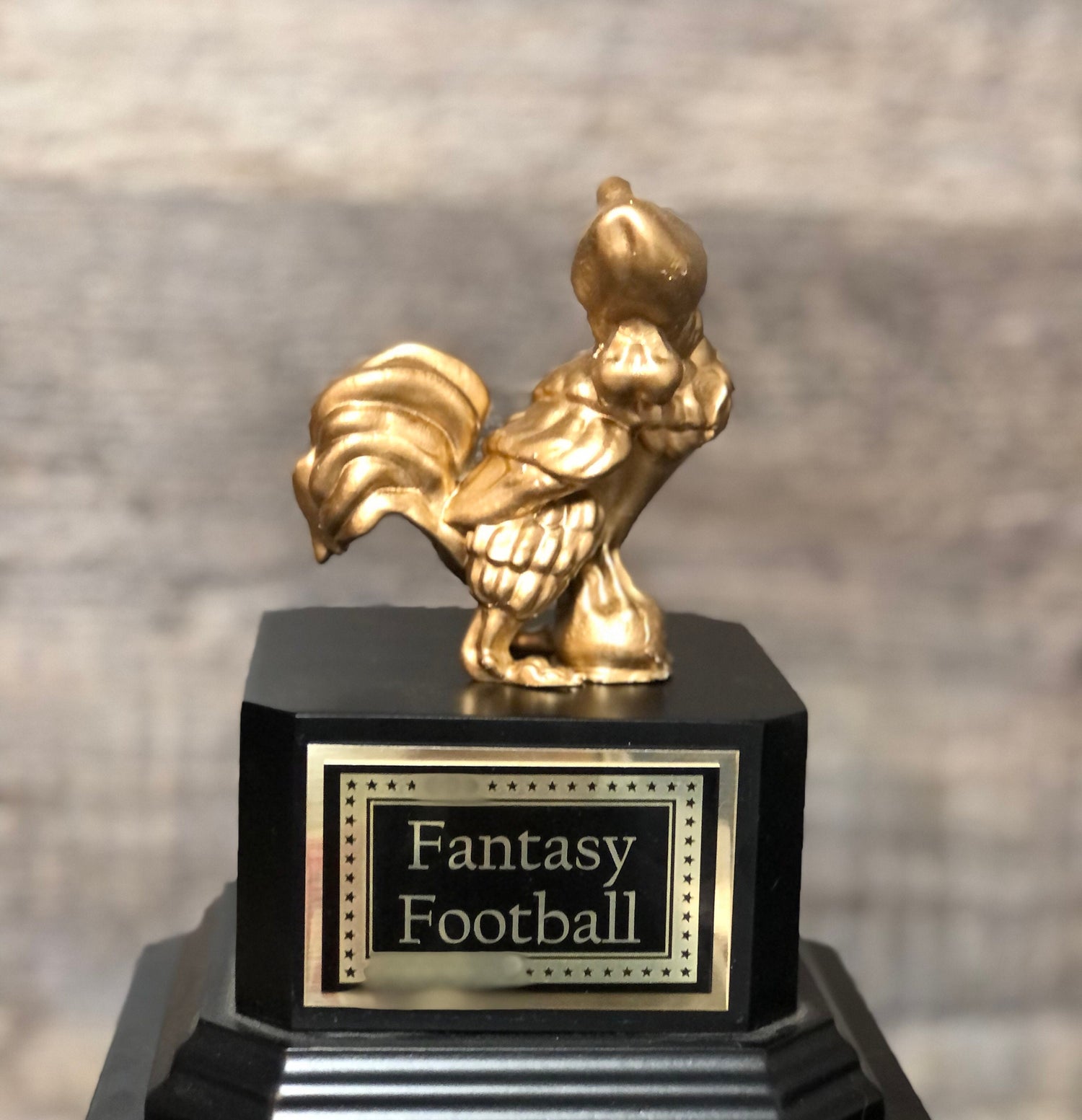 Fantasy Football Golden Cock Rooster Loser Perpetual Trophy Last Place Sacko Funny Biggest Cock Trophy Adult Humor Gag Gift Testicle Penis