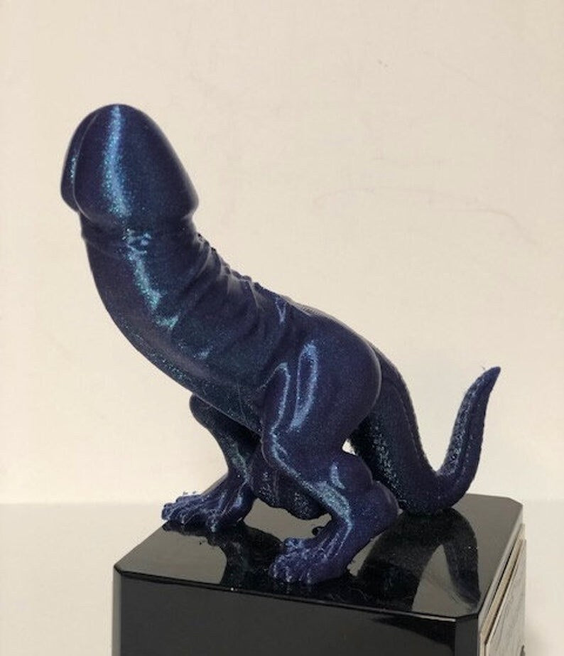 Basketball Trophy COLOR SHIFT Dickasaurus Award Basketball Madness Funny Penis Trophy You're A Dick Fantasy Basketball League LOSER Last