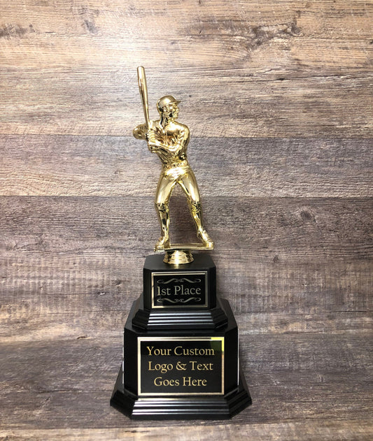 Baseball Trophy Fantasy Baseball Perpetual Trophy Baseball League Golden Glove Award Champion Championship Team Award Personalized XL Figure