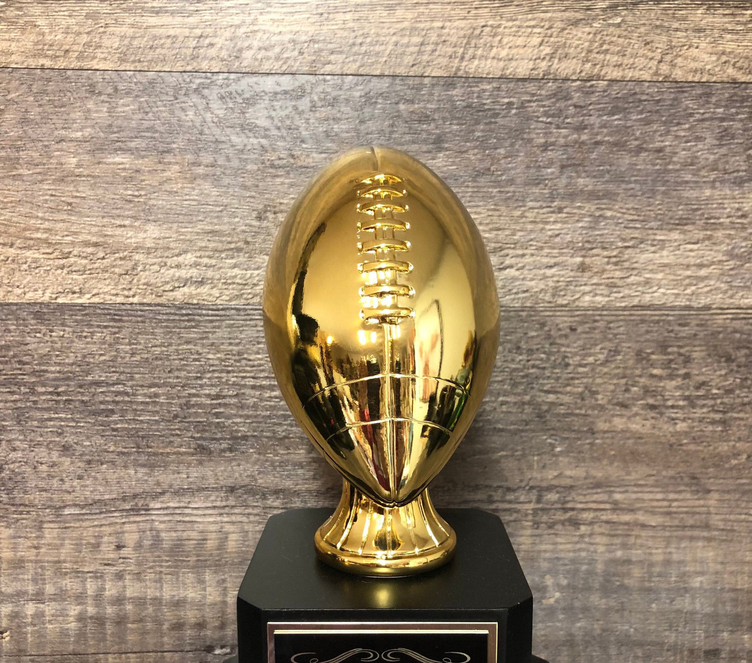 Fantasy Football League Perpetual Trophy FFL Trophy 12" Shiny Gold Football Champion Trophy Football League Sports Award Winner