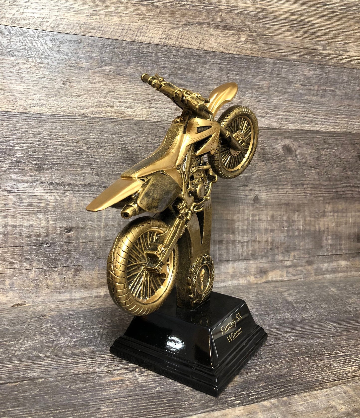 Motorcycle Trophy Fantasy MX SX Trophy 11" Racing Trophy Mechanic Award Winner Best In Show Best Race Time Award Participant Trophy