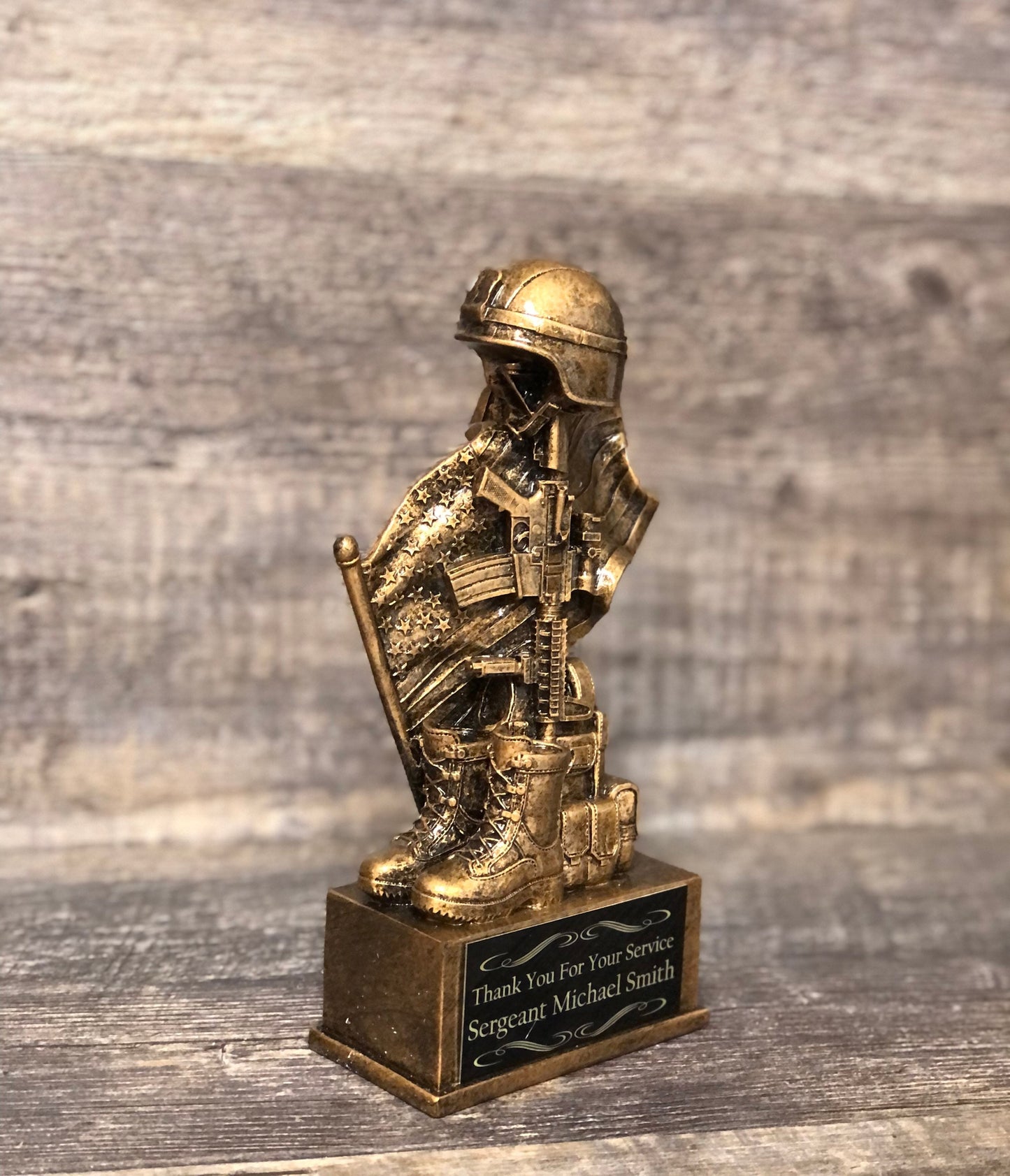 Military Award Recognition Years of Service Retirement Trophy Military Soldier Thank You For Your Service Line of Duty Award