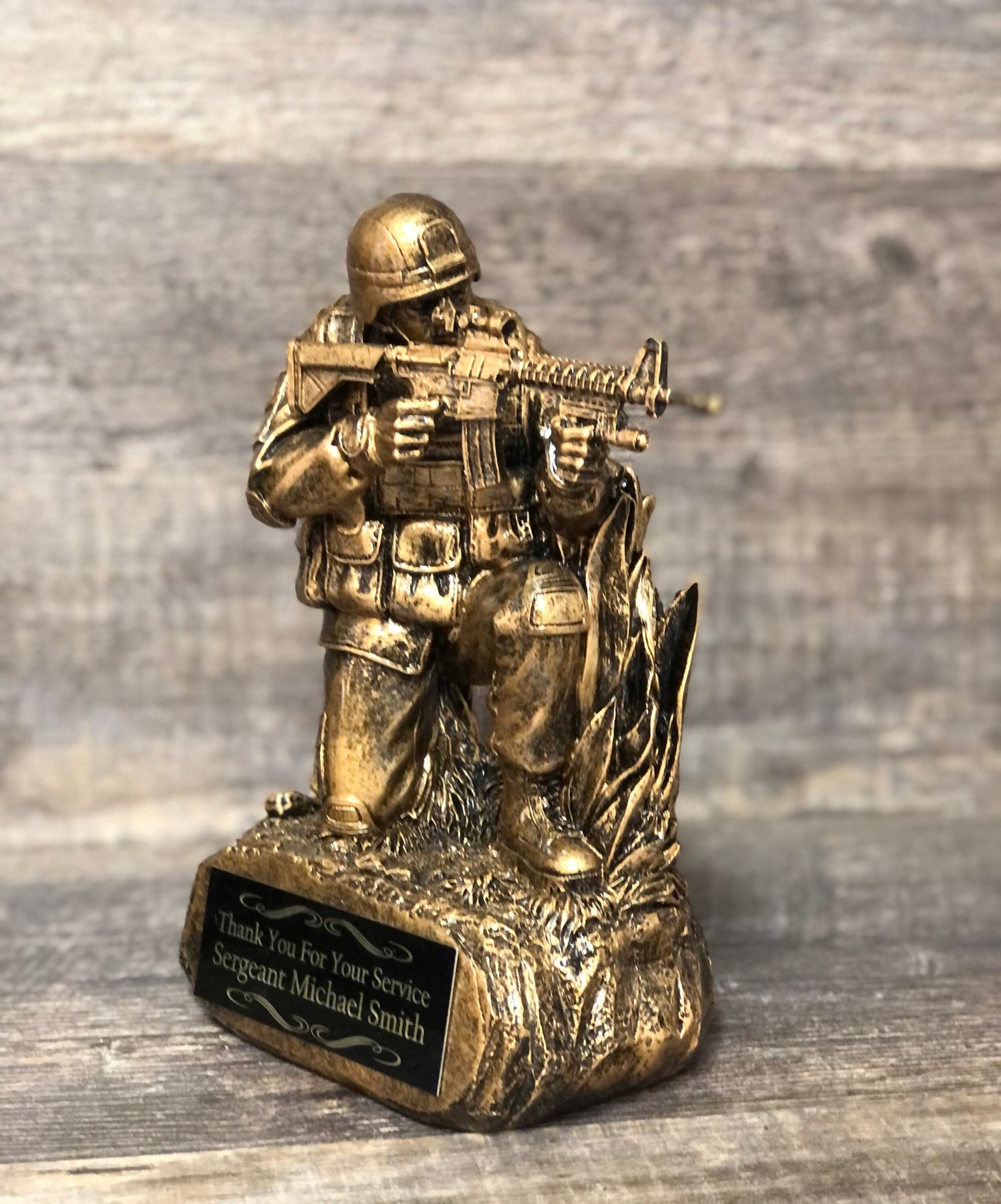 Military Award Recognition Years of Service Retirement Trophy Military Soldier Thank You For Your Service Line of Duty Award