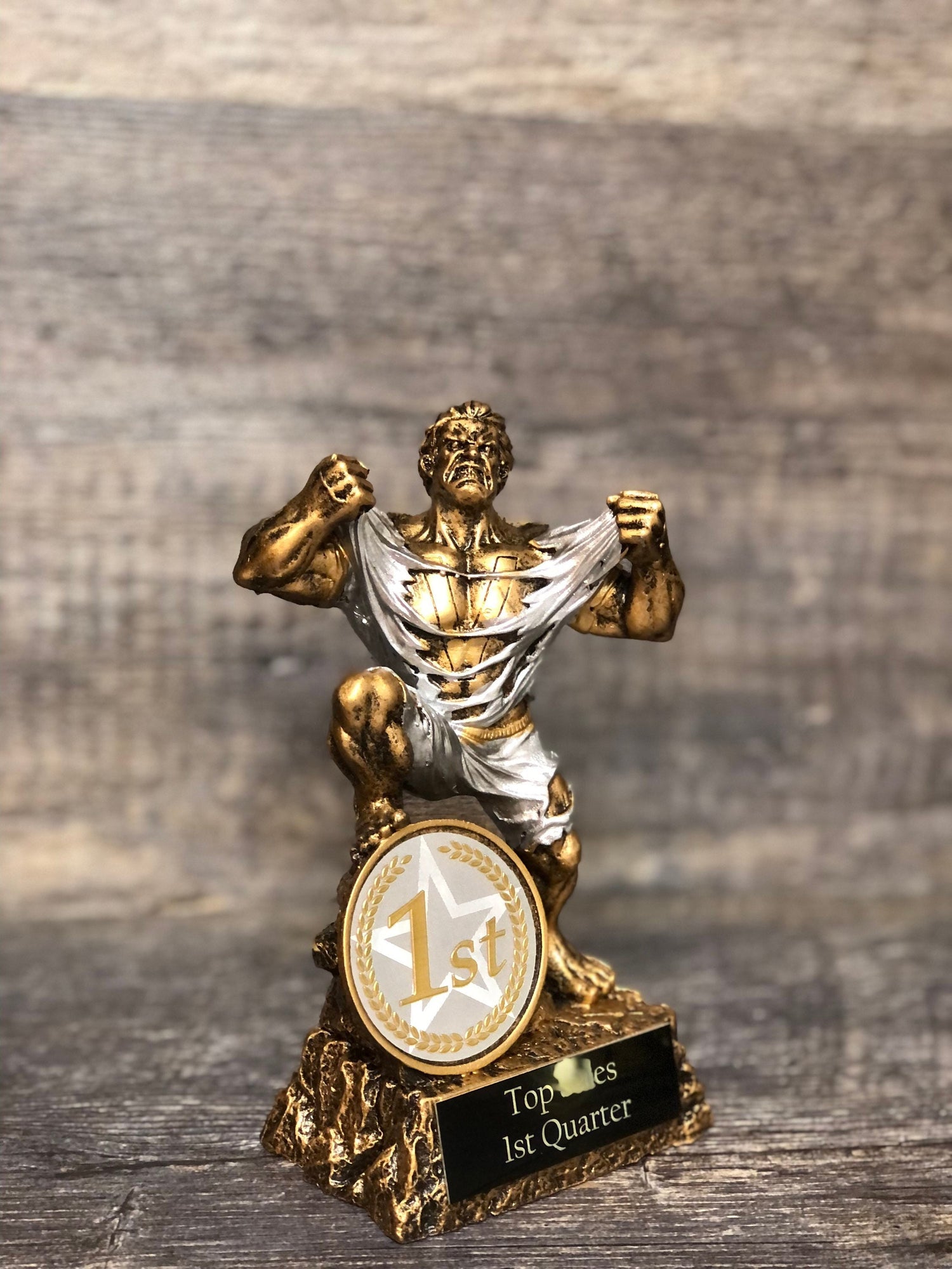 Achievement Award Trophy Personalized Employee Of The Month Beast Top Sales Trophy #1 Salesman Appreciation Award