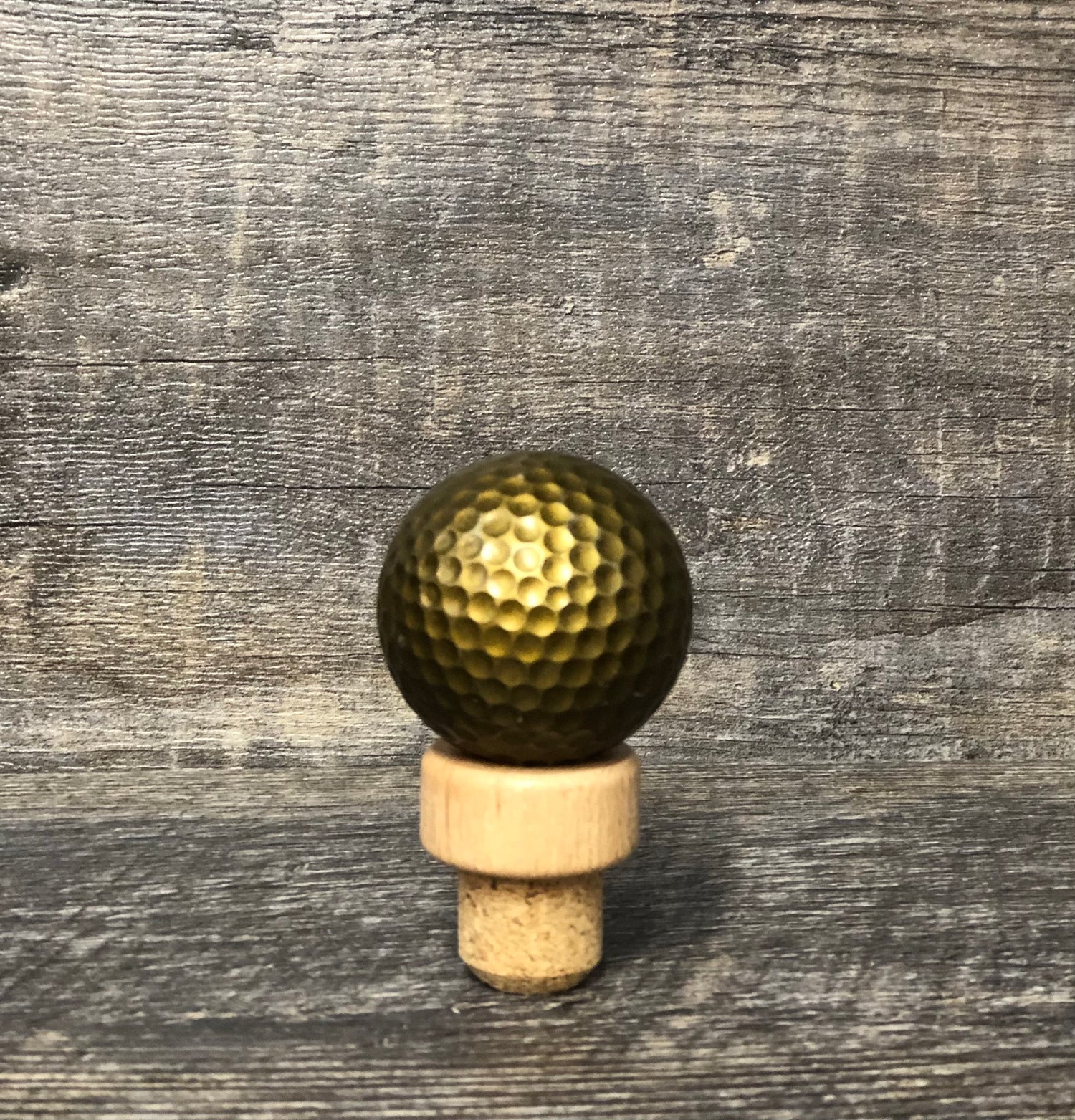 Golf Ball Wine Stopper Funny Dad Gift Gag Gift Novelty Bottle Wine Cork Antique Gold Birthday Father's Day Golfer Gift Wine Lover