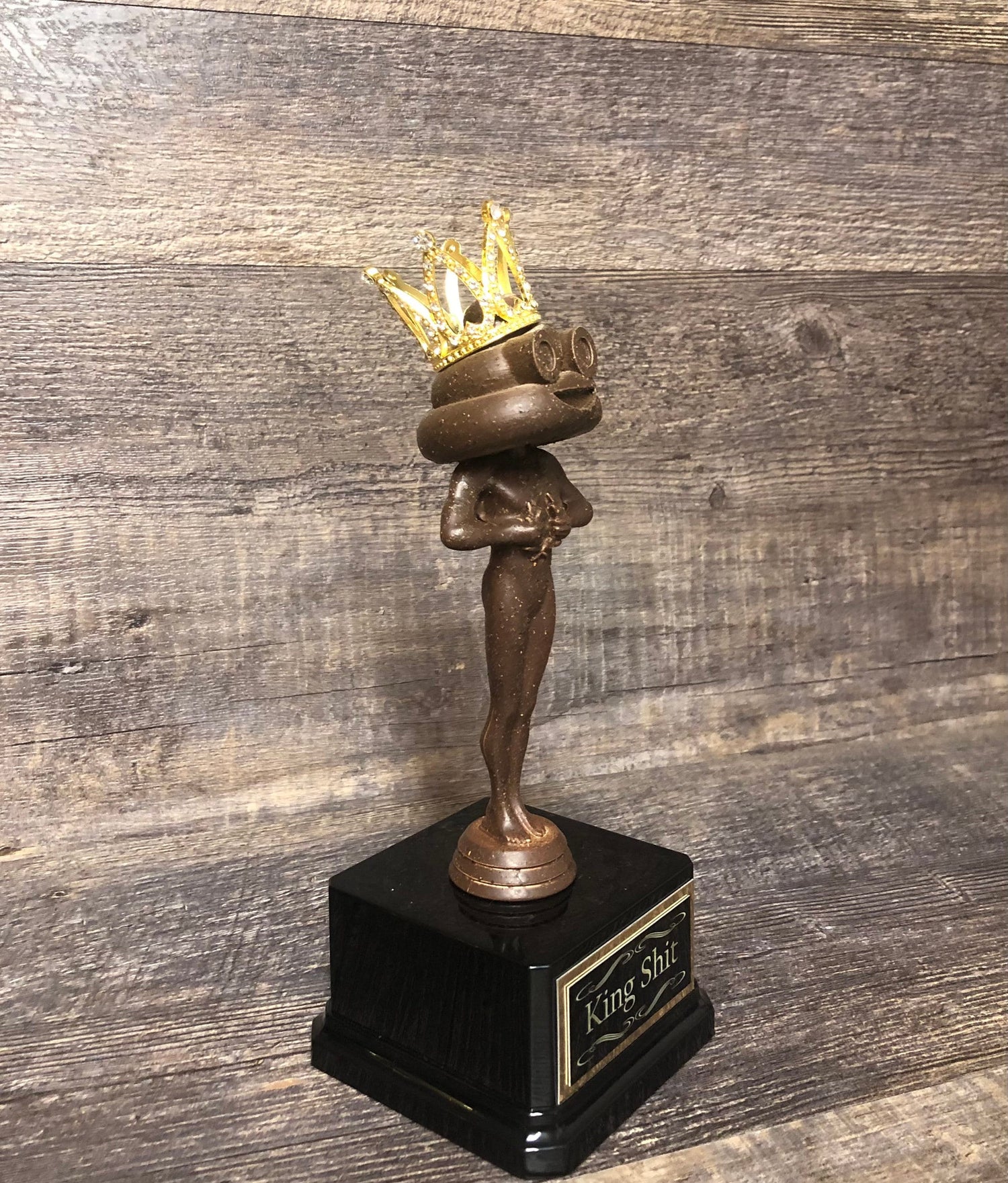 Cool As Shit Funny Golf Trophy Poop Head Shit Head Award Full Of Shit Fantasy Football League Trophy Last Place Fantasy Party Pooper Award