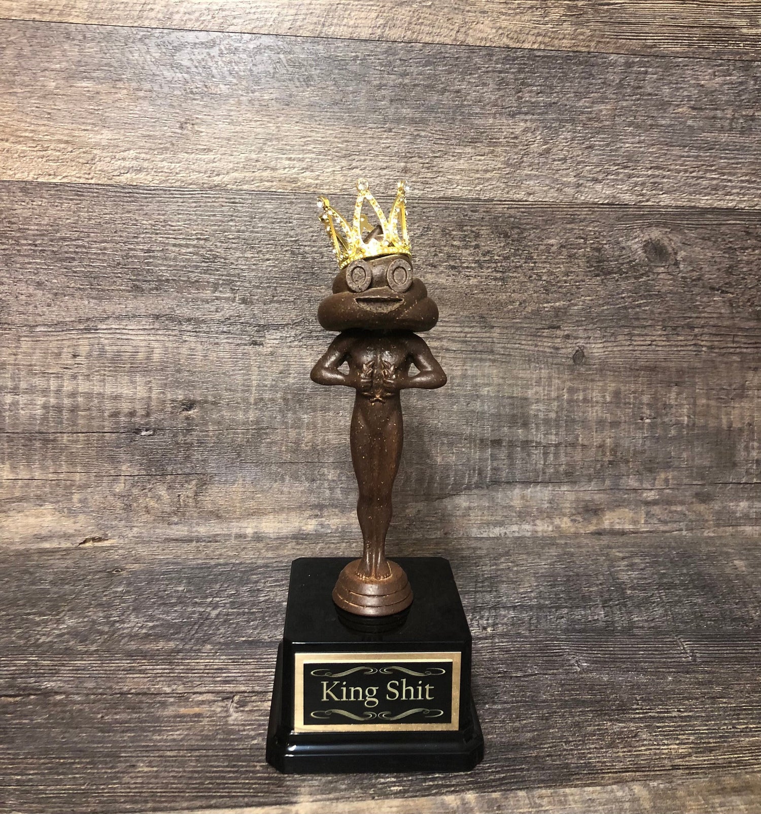 Cool As Shit Funny Golf Trophy Poop Head Shit Head Award Full Of Shit Fantasy Football League Trophy Last Place Fantasy Party Pooper Award