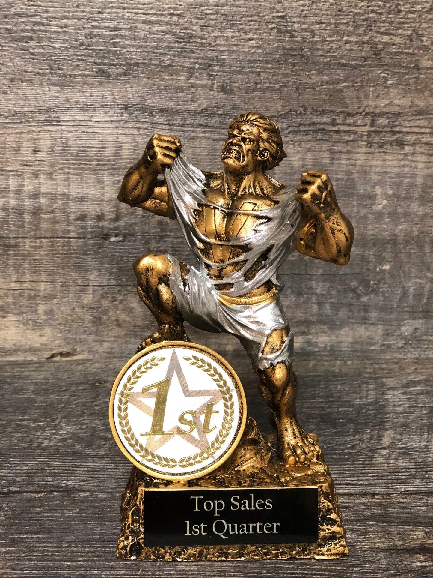 Achievement Award Trophy Personalized Employee Of The Month Beast Top Sales Trophy #1 Salesman Appreciation Award