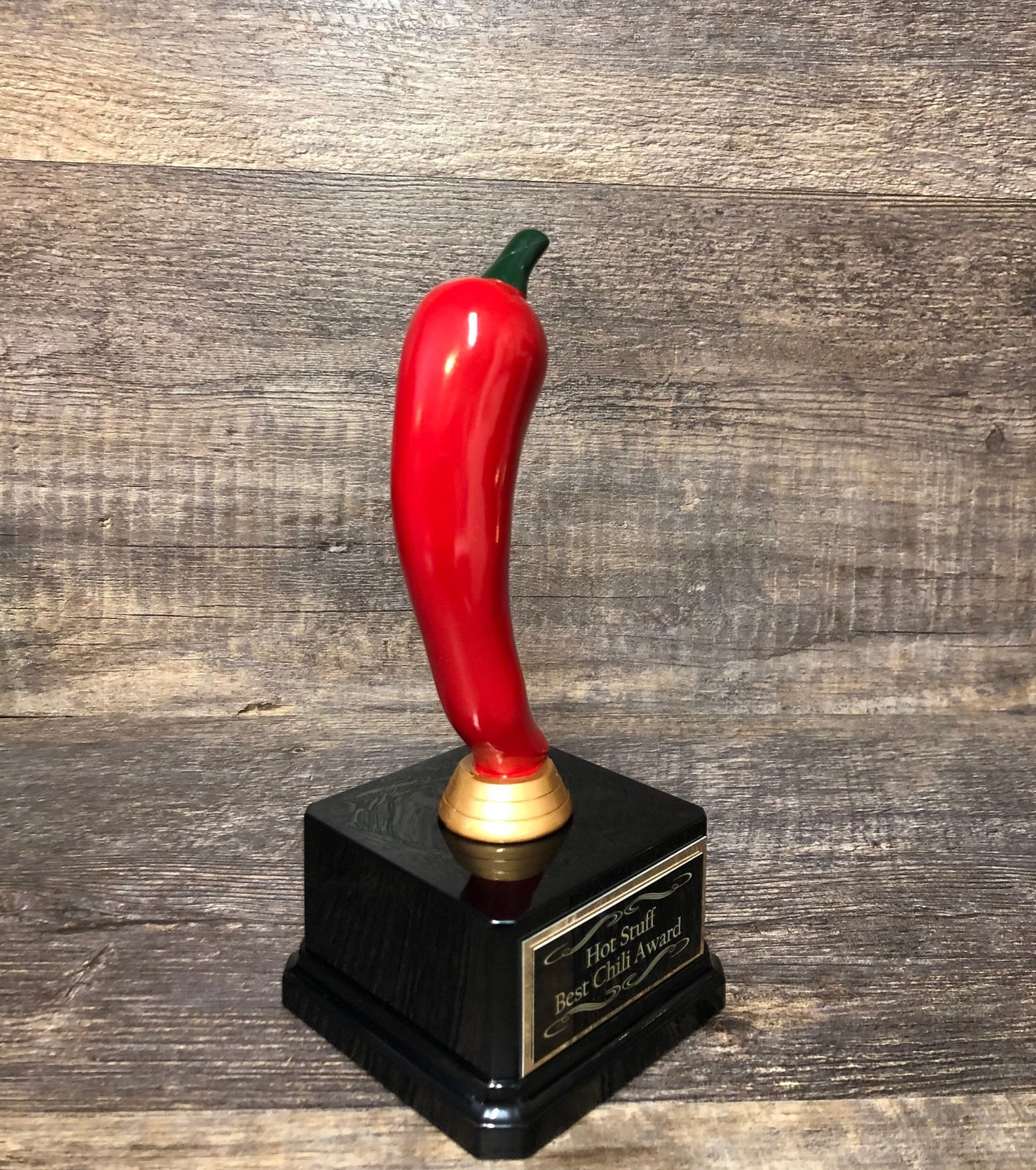 Chili Cook Off Trophy Chili Competition Champion Hot Stuff Custom Engraved Award Red Hot Pepper Hottest Chili