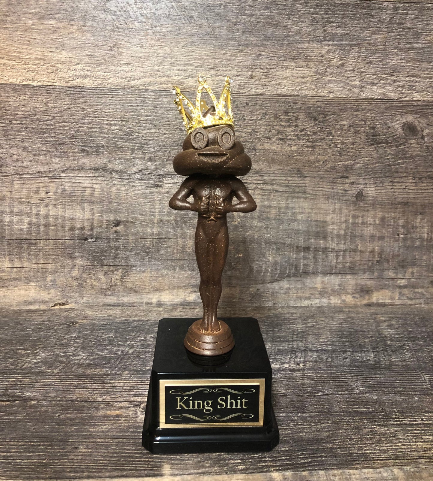 Cool As Shit Funny Golf Trophy Poop Head Shit Head Award Full Of Shit Fantasy Football League Trophy Last Place Fantasy Party Pooper Award