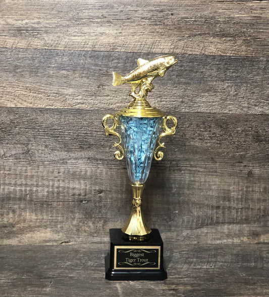 Fishing Trophy Fishing Derby Tournament Trophy Award Biggest Bass Biggest Trout Fish Personalized Trophy Biggest Fish Competition Winner