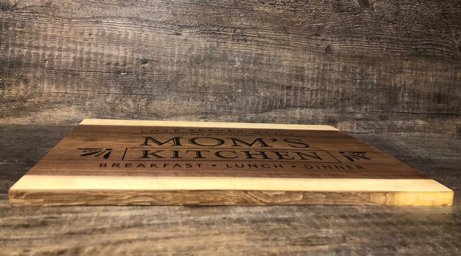 Cutting Board Mom Gift Black Walnut Live Edge Charcuterie Board Mother's Day Gift Gift Kitchen Mom Gift Birthday Mom's Kitchen Cutting Board
