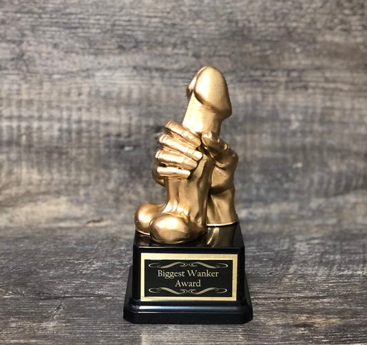 Funny Golf Trophy WANKER Award Most Strokes Award Loser Last Place Trophy Adult Humor Gag Gift Golden Wanker Testicle Birthday Personalized
