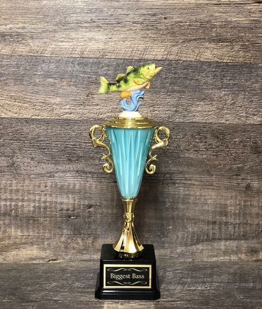 Fishing Trophy Award Funny Trophy Biggest Bass Tournament Derby Trophy HAND PAINTED Perch #1 Master Baiter Award Trophy Gag Gift Award