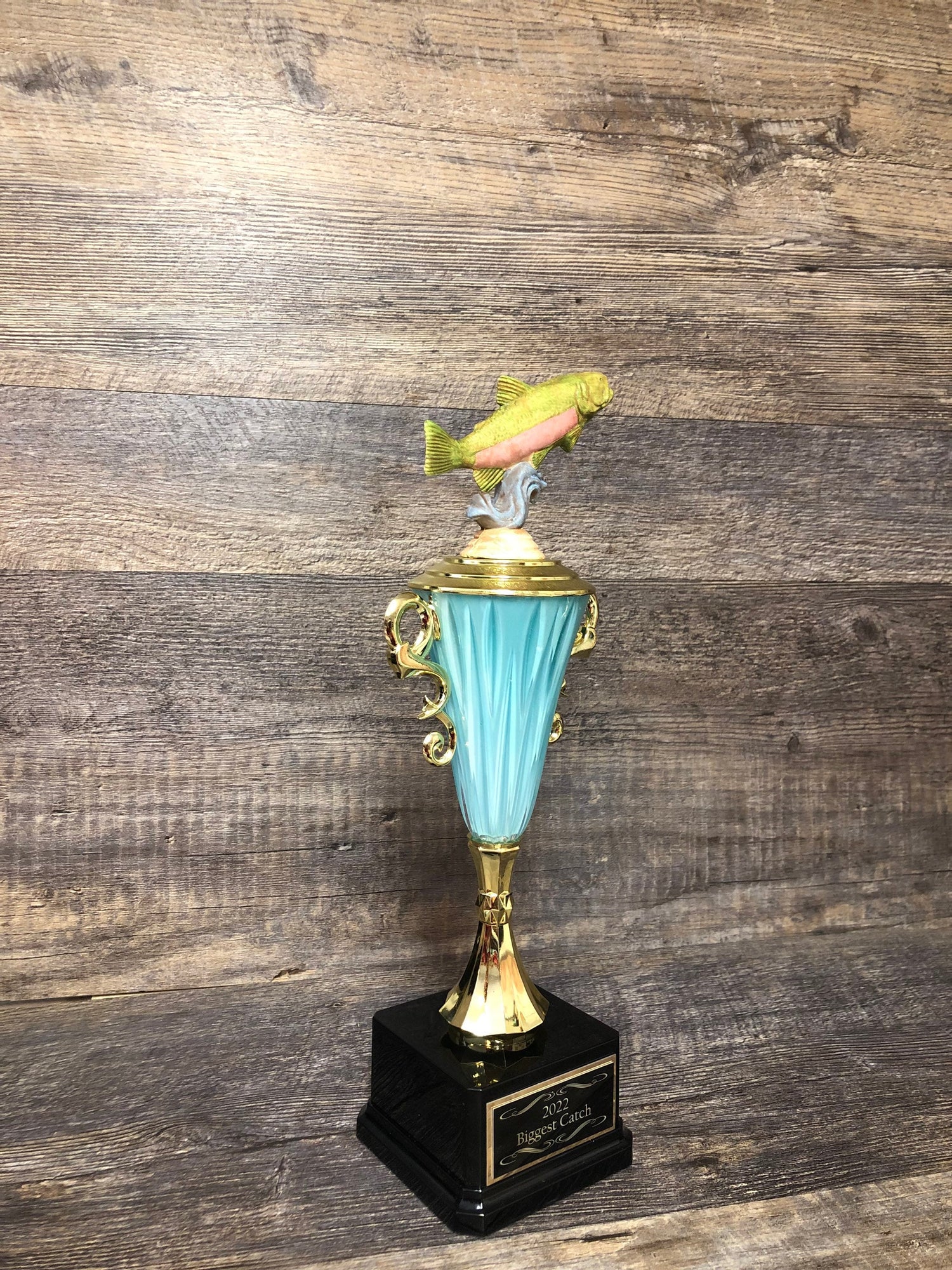 Fishing Trophy Award Funny Trophy Biggest Trout Tournament Derby Troph –  Trophies With A Twist