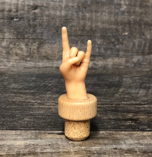 YOU ROCK Funny Wine Gift Bottle Stopper Novelty Wine Cork Rock On Hand Wine Stopper Dad Gift Birthday Gag Gift Wine Lover Adult Humor