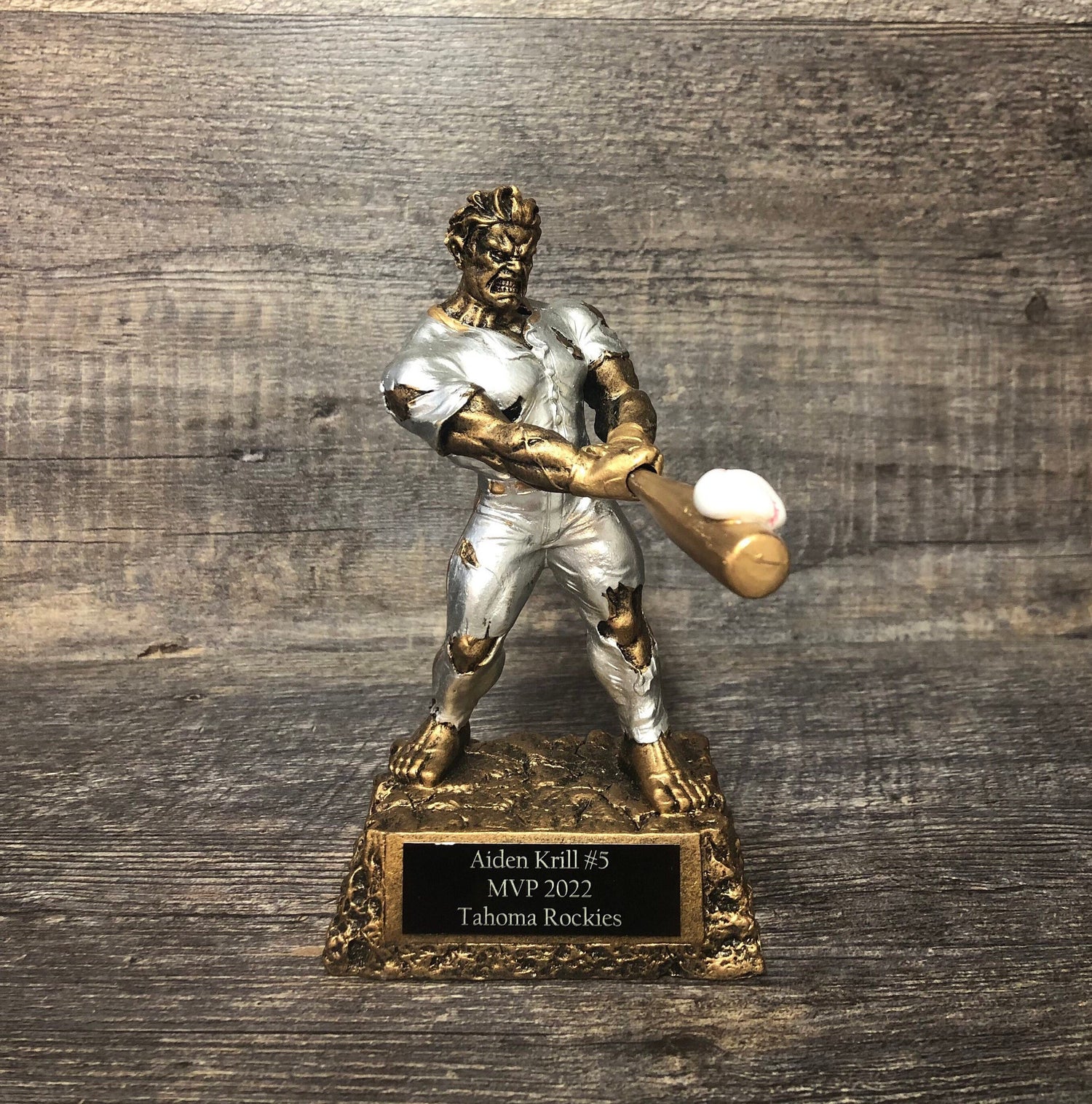 Baseball Trophy MVP Baseball Award Fantasy Baseball Beast Trophy 6.75" Personalized Baseball Trophy Championship Funny Trophy