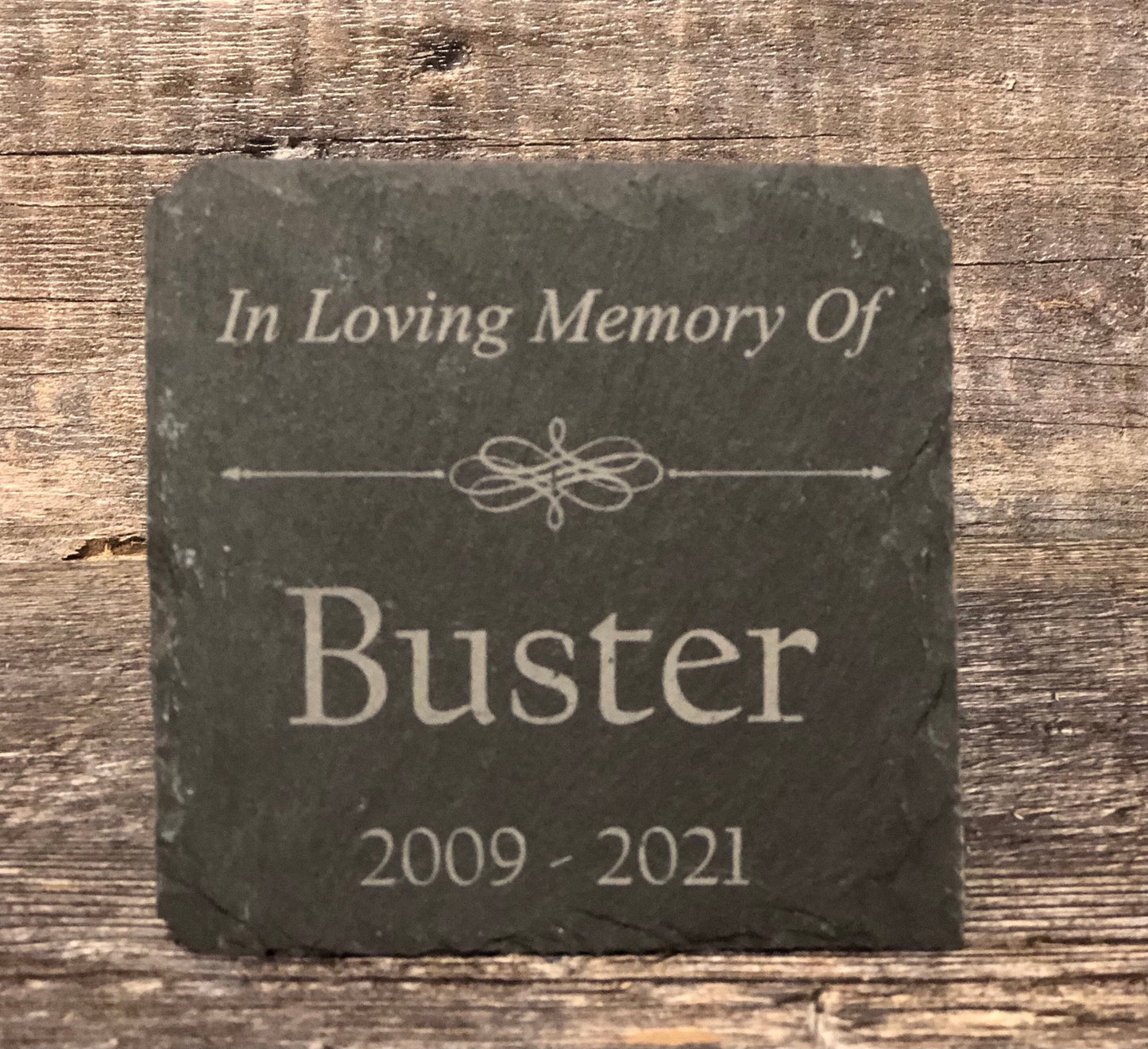 Pet Memorial Stone Pet Remembrance Memory Stone Dog Loss Gift Memorial Plaque Slate Grave Marker Custom Engraved Plaque Dog Name Plaque