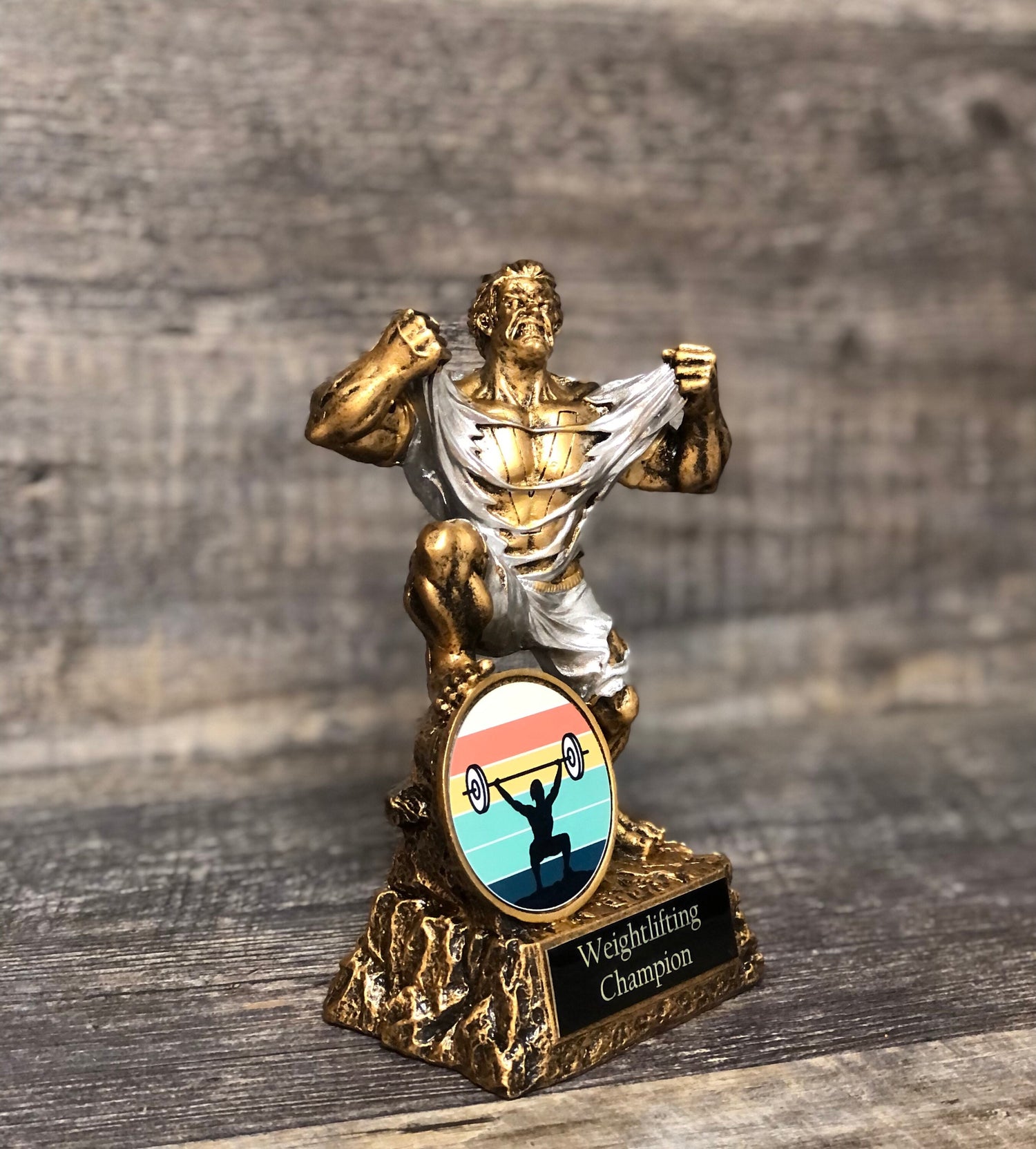 Weightlifting Trophy Heaviest Lift Personalized Beast Weightlifting Beast Clean & Jerk Achievement Award Trophy #1 Weightlifter Award