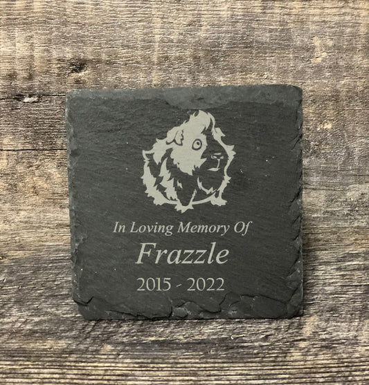 Guinea Pig Grave Marker Memorial Stone Pet Memory Stone Pet Loss Gift Remembrance Stone Memorial Plaque Slate Personalized Custom Engraved