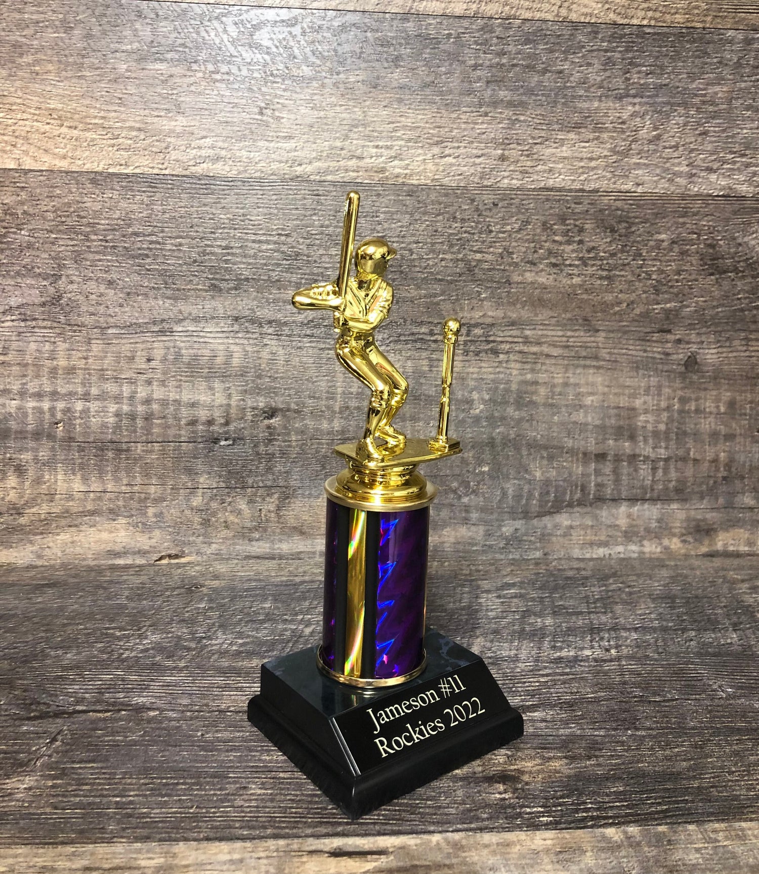 T-Ball Trophy Kids Baseball Trophy * Choose Your Column Color * League Economy Participation Award Sports Trophy