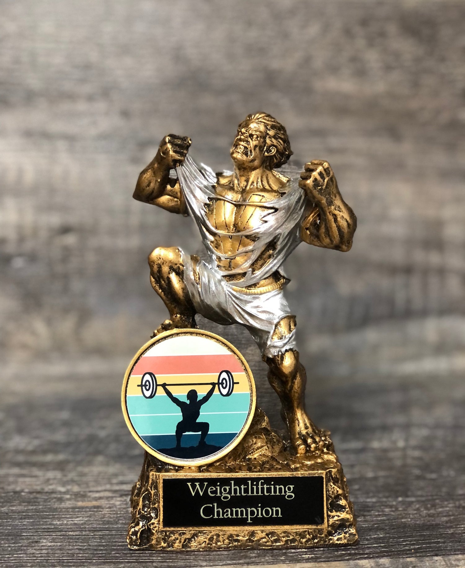 Weightlifting Trophy Heaviest Lift Personalized Beast Weightlifting Beast Clean & Jerk Achievement Award Trophy #1 Weightlifter Award