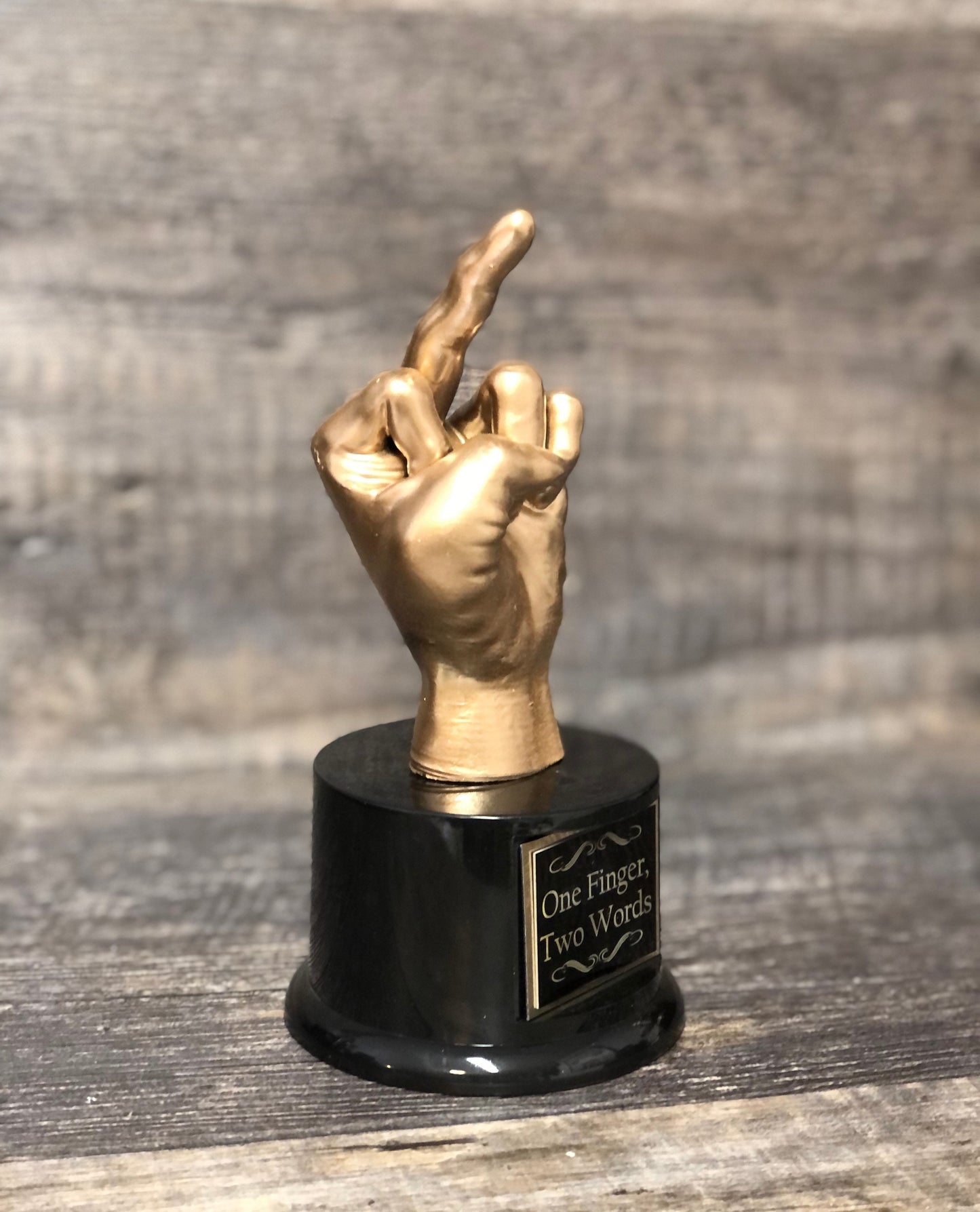 Middle Finger Golf Loser Trophy Hole In One Worst Score Over Par Trophy Funny Flipping The Bird F*ck You Trophy One Finger Two Words Award