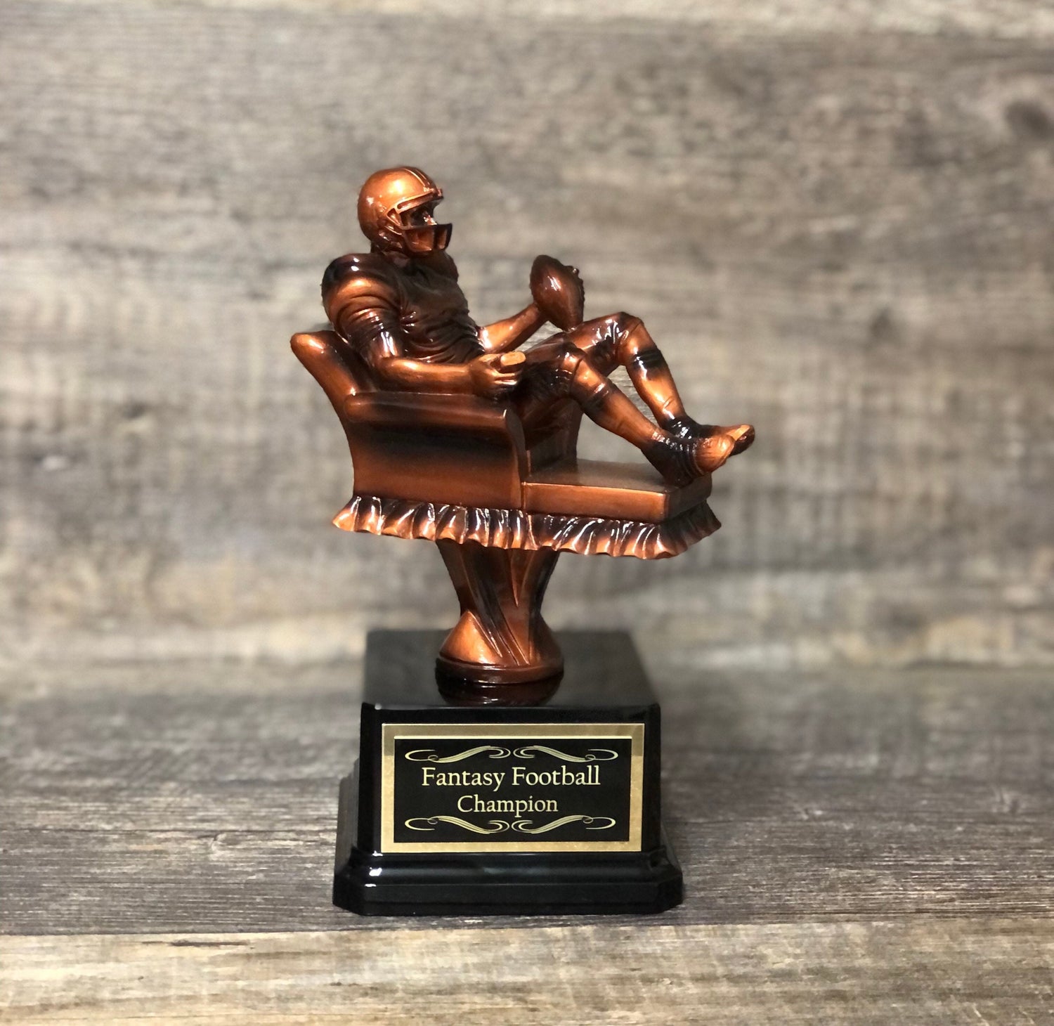 Fantasy Football Trophy Award Armchair Quarterback Football Trophy League Winner 9" Custom Personalized Trophy Free Engraving