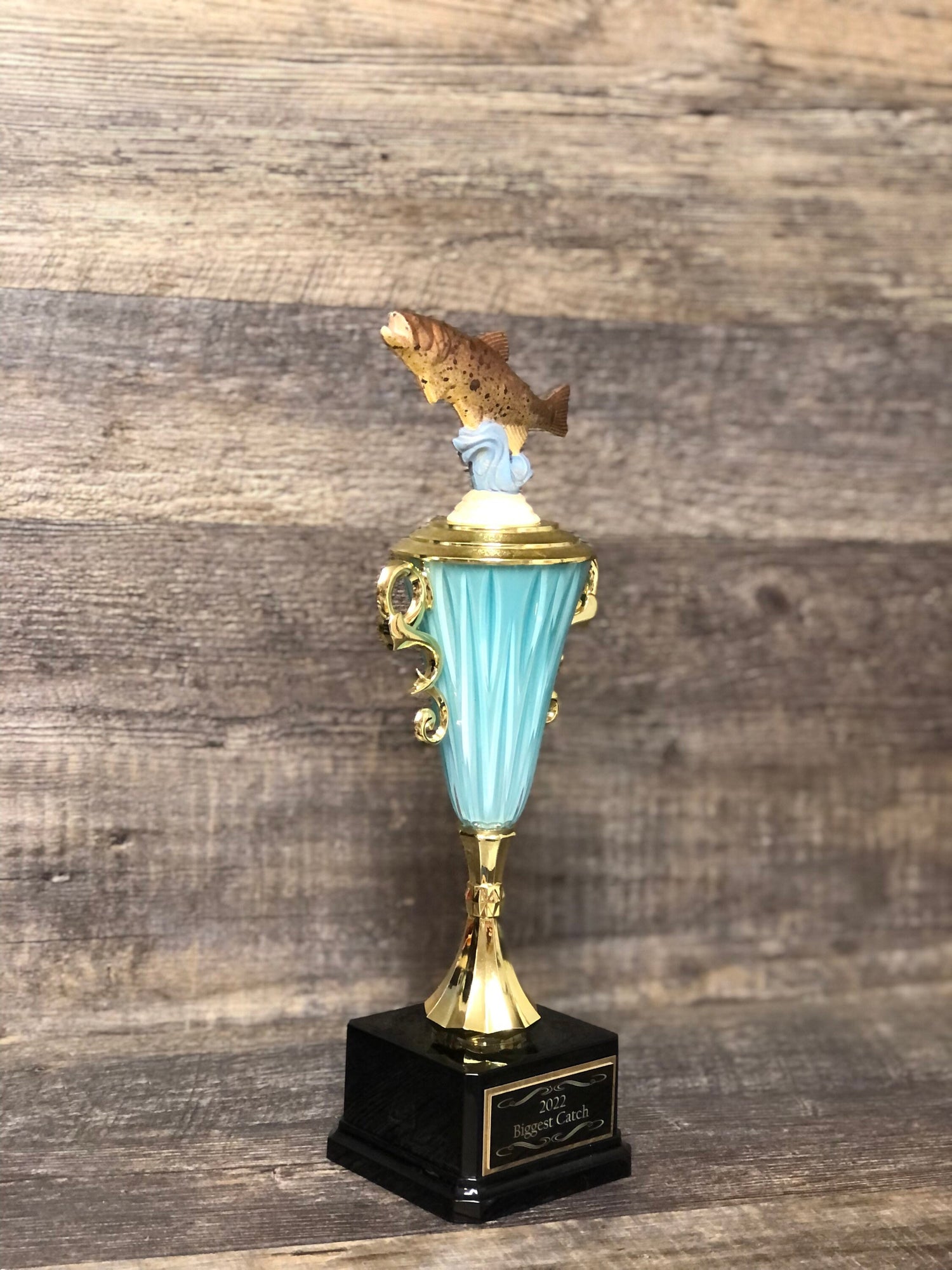 Fishing Trophy Brown Trout Tournament Derby Trophy HAND PAINTED Award Funny Trophy Biggest Fish Salmon #1 Master Baiter Award Gag Gift Award