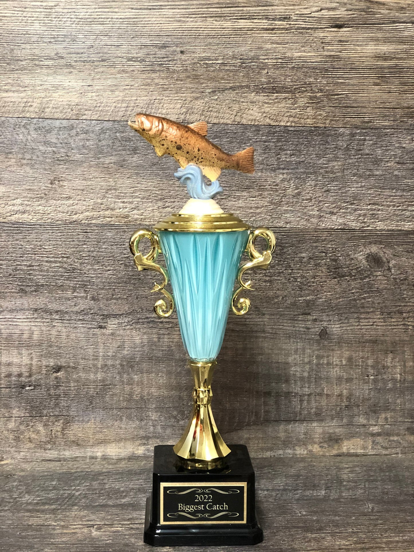 Fishing Trophy Brown Trout Tournament Derby Trophy HAND PAINTED Award Funny Trophy Biggest Fish Salmon #1 Master Baiter Award Gag Gift Award