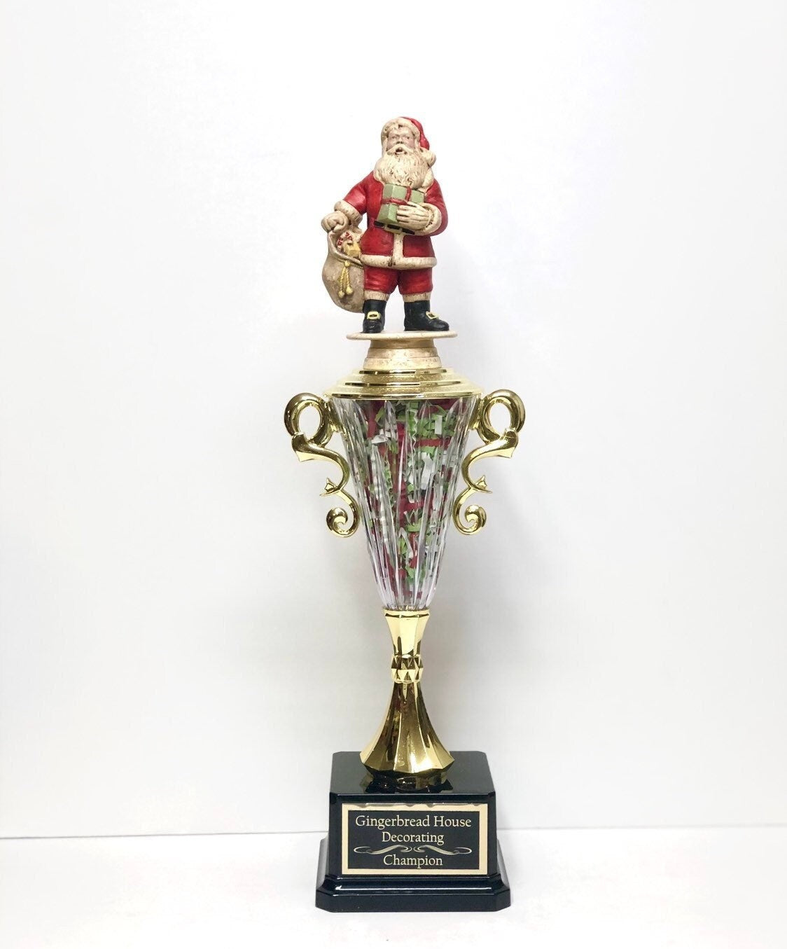 Family Christmas Trivia Night Trophy Gingerbread Decorating Cookie Bake Off Trophy Ugly Sweater Contest Trophy Santa Christmas Decor
