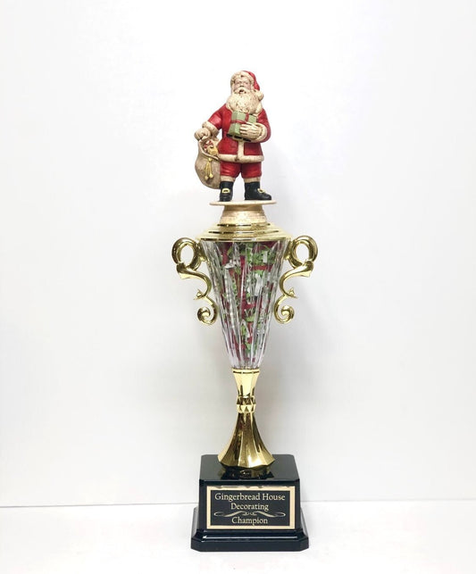 Family Christmas Trivia Night Trophy Gingerbread Decorating Cookie Bake Off Trophy Ugly Sweater Contest Trophy Santa Christmas Decor