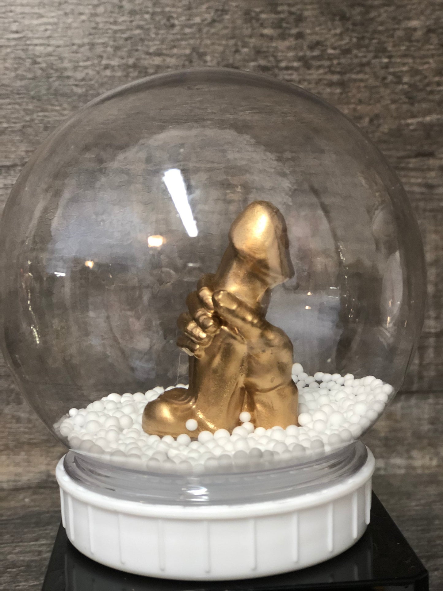 Fantasy Football Trophy WANKER Snow Globe Funny Trophy You're A Dick Biggest Wanker LOSER Trophy FFL Last Place Fantasy Penis Funny Gag Gift