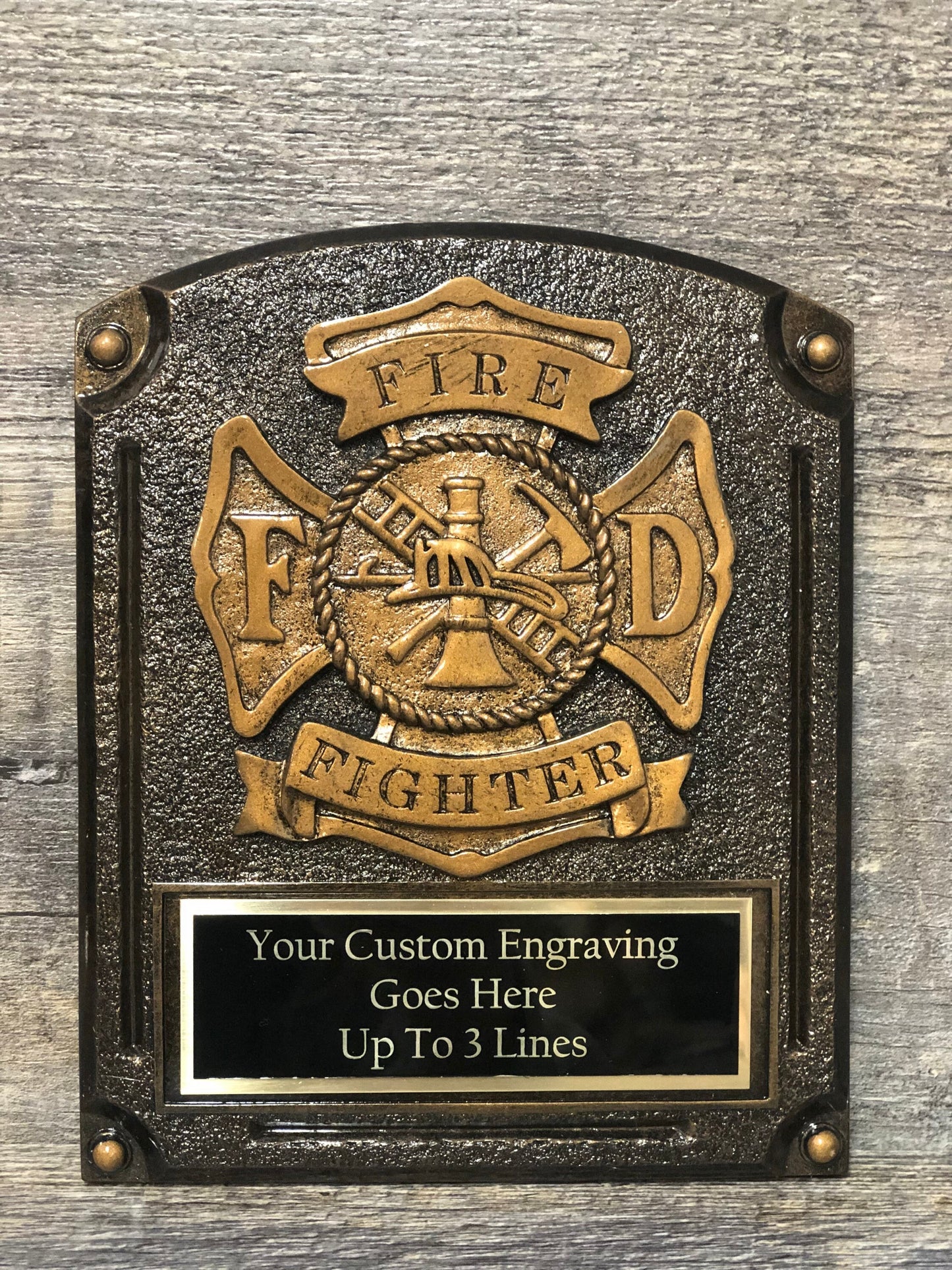 Fireman Trophy Plaque Fire Chief Award Recognition Years of Service Fire Retirement Fire Academy Graduation Line of Duty Award