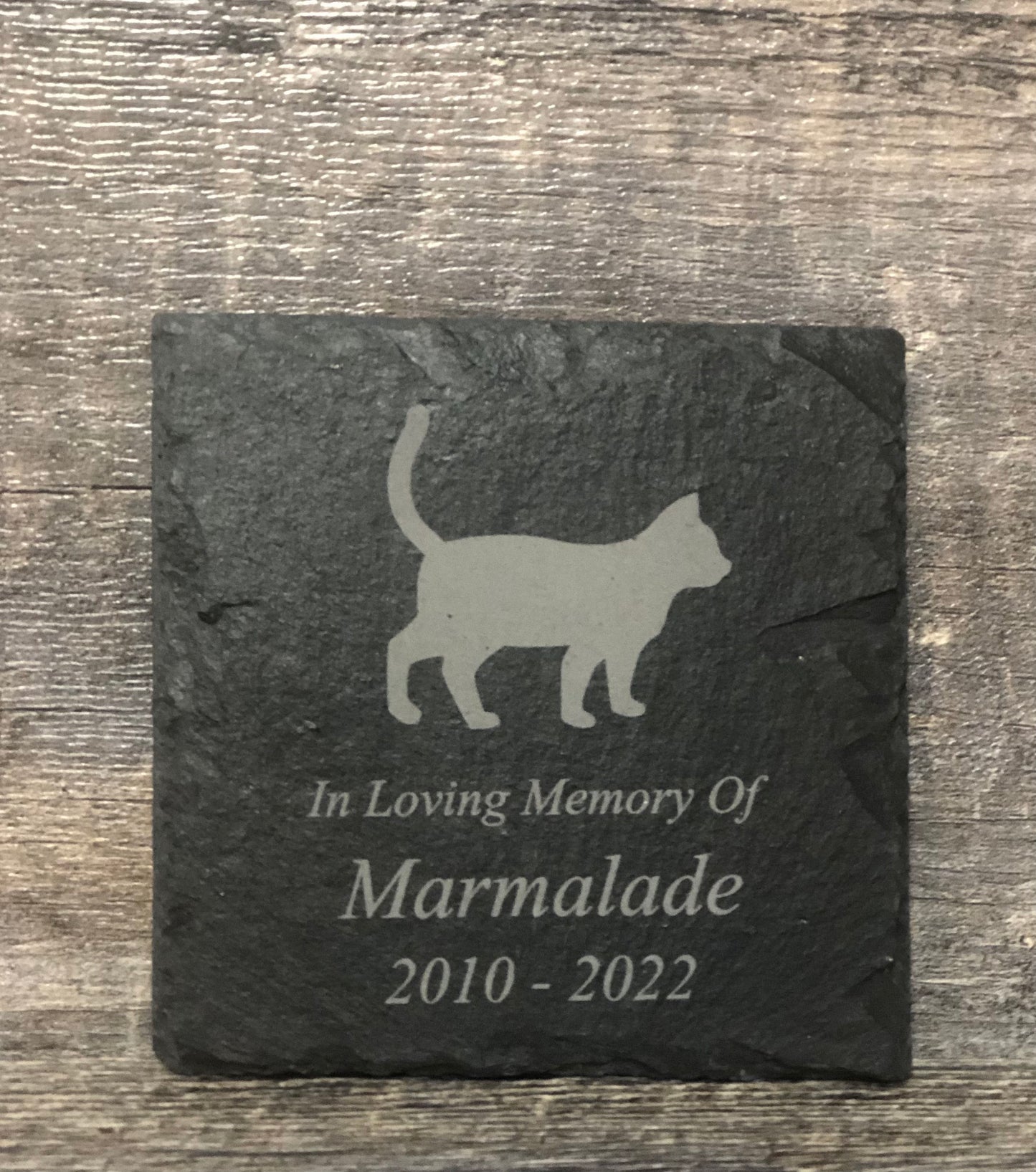 Cat Memorial Stone Pet Kitty Memory Stone Pet Loss Gift Grave Marker Remembrance Stone Memorial Plaque Slate Custom Engraved