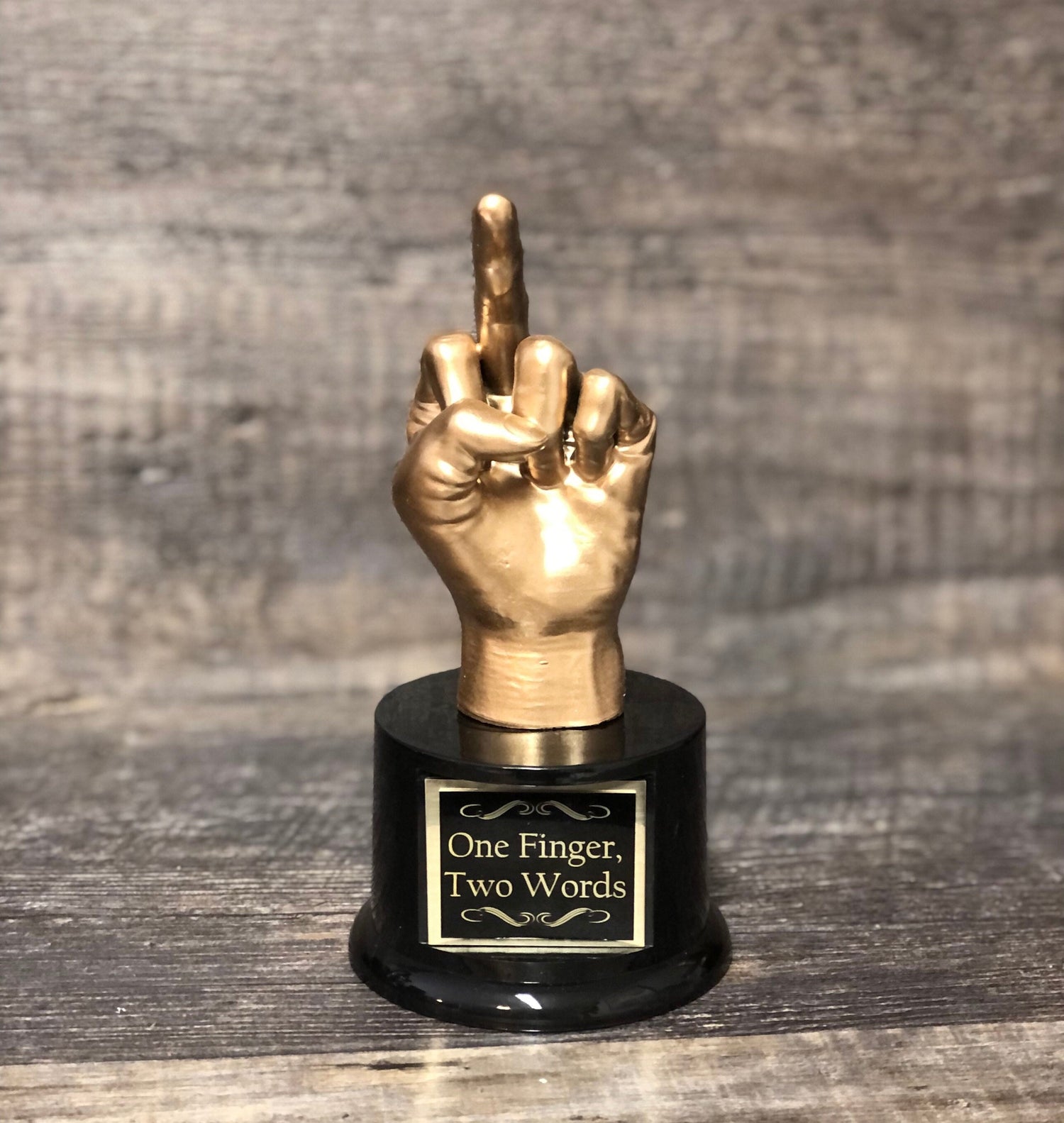 Middle Finger Golf Loser Trophy Hole In One Worst Score Over Par Trophy Funny Flipping The Bird F*ck You Trophy One Finger Two Words Award